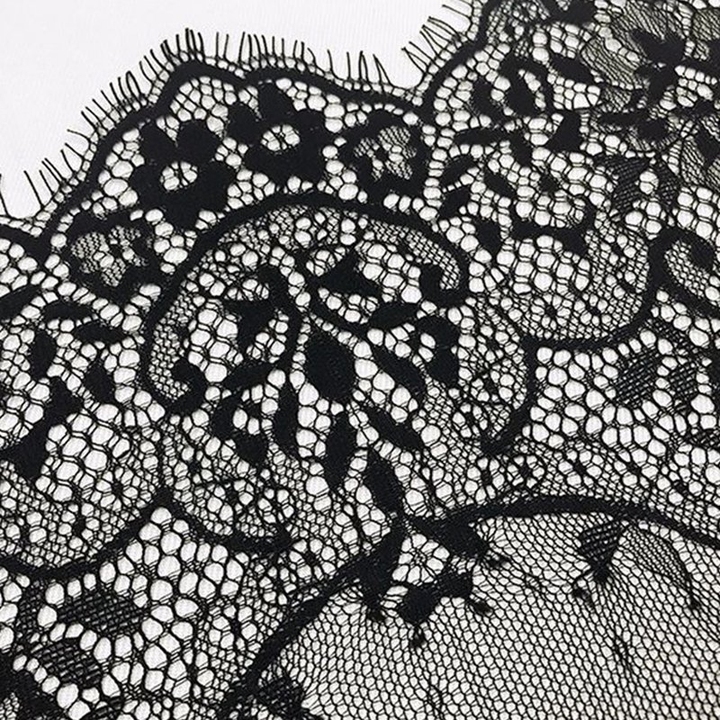 Lace Trim Wave Eyelash Nylon Lace Fabric for Bridal Wholesale Supplier 8
